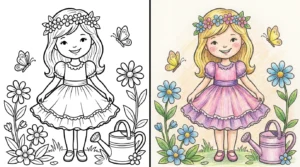 pretty girl coloring pages