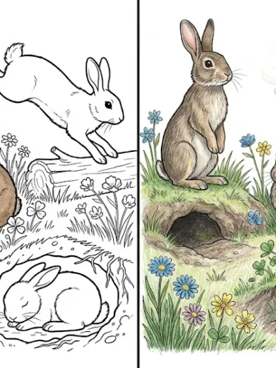 Rabbit coloring pages