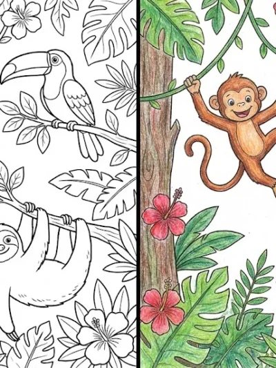 Rainforest coloring pages