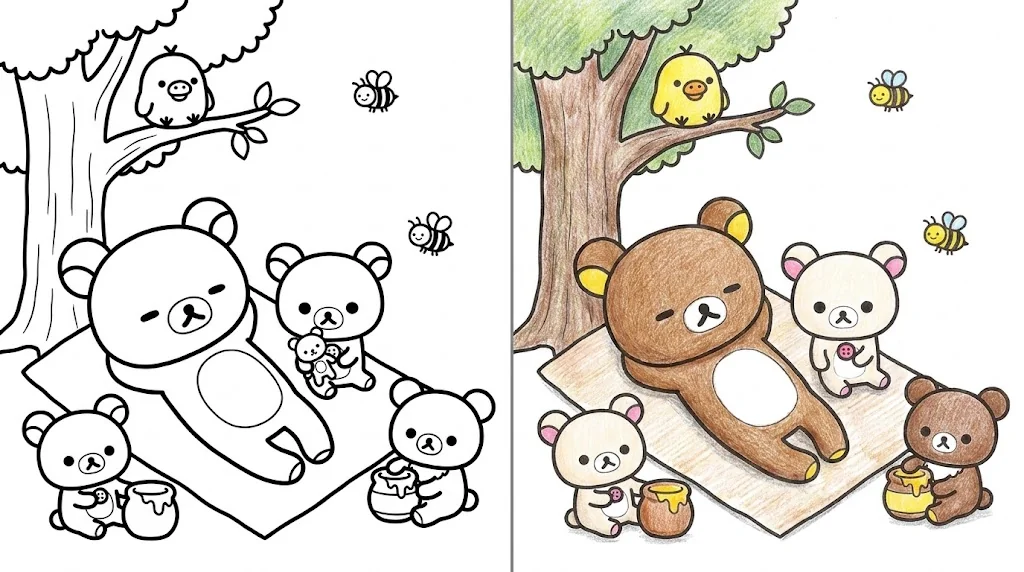53 Rilakkuma Coloring Pages (Free PDFs)