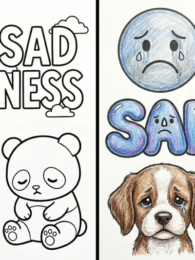 Sad coloring pages