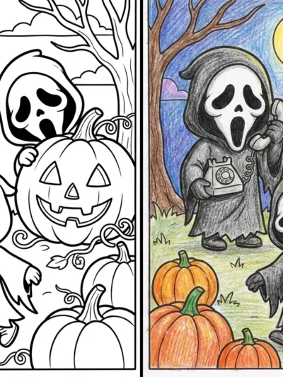 Scream coloring pages