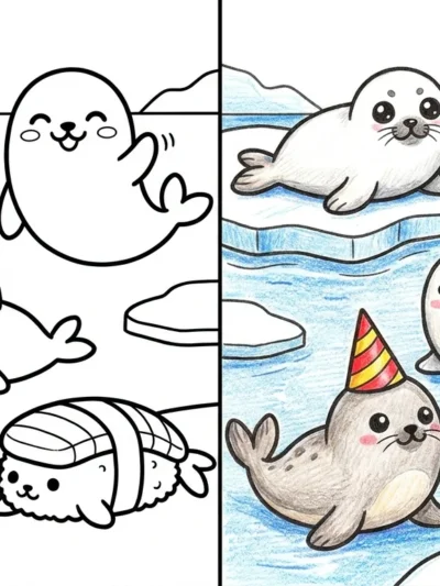 Seal coloring pages