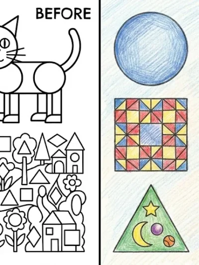 Shape coloring pages