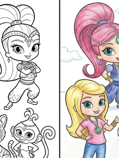 Shimmer And Shine coloring pages