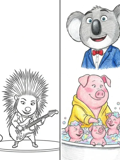 Sing coloring pages