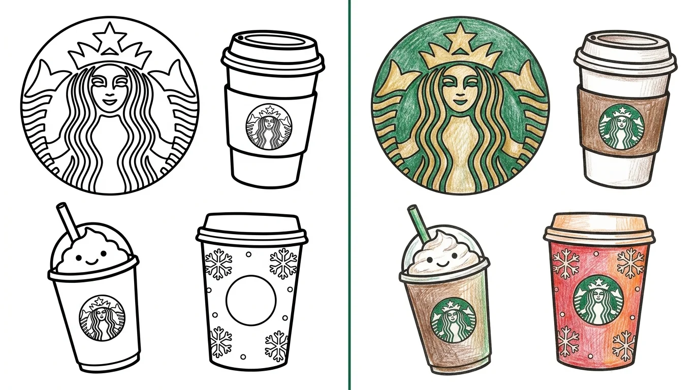 starbucks coloring pages