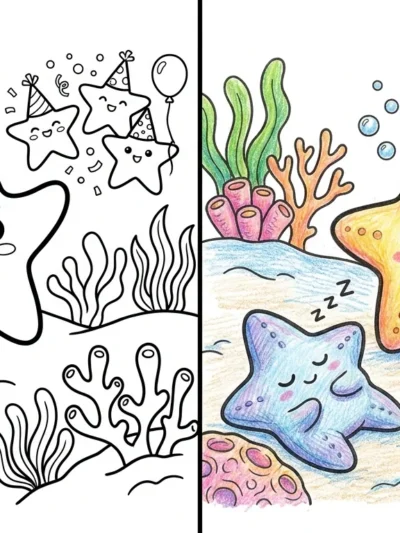 Starfish coloring pages