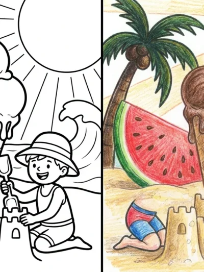 Summertime coloring pages