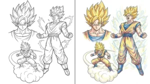 super saiyan goku coloring pages