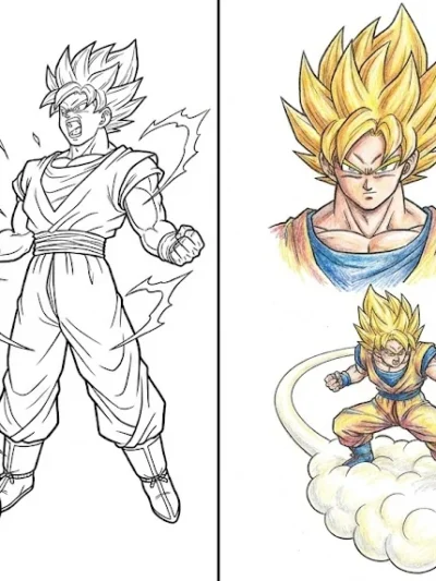 Super Saiyan Goku coloring pages