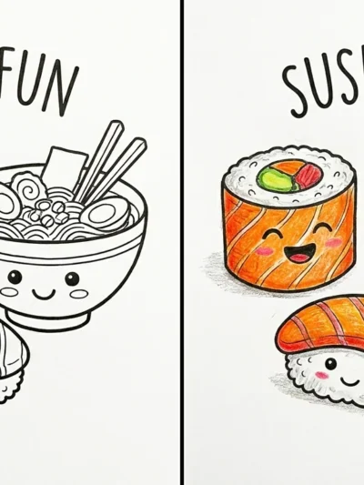 Sushi coloring pages