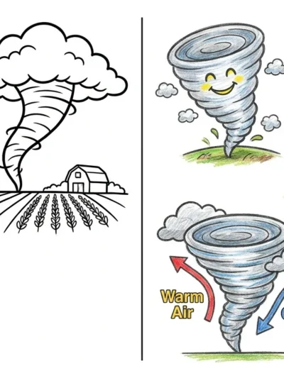 Tornado coloring pages