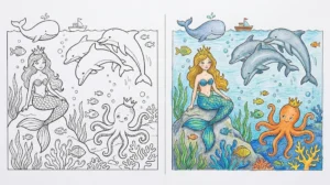 under the sea coloring pages