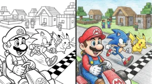 video game coloring pages