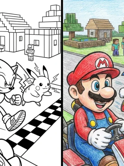 Video Game coloring pages