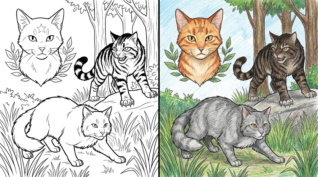 40 Warrior Cats Coloring Pages (Free PDFs)