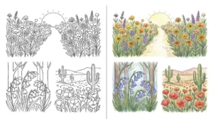 wildflower coloring pages