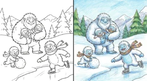 yeti coloring pages