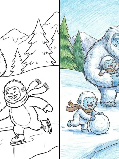 Yeti coloring pages