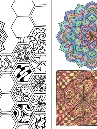 Zentangle coloring pages