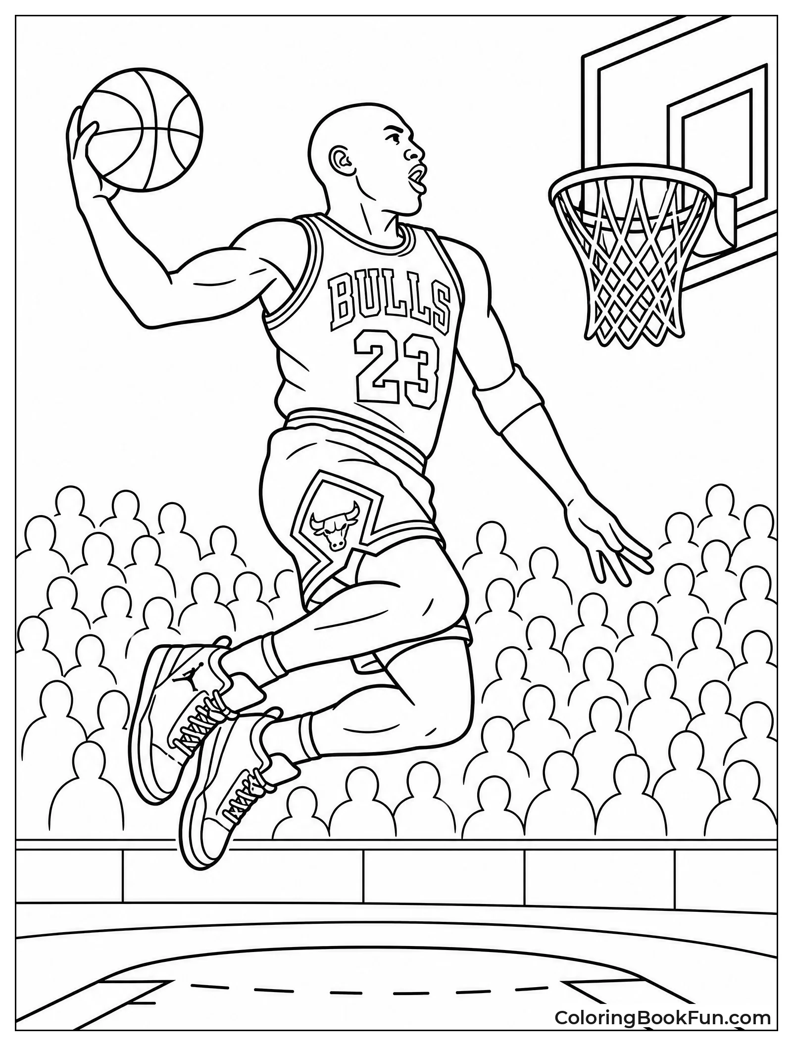 Michael Jordan Dunking from Free Throw Line