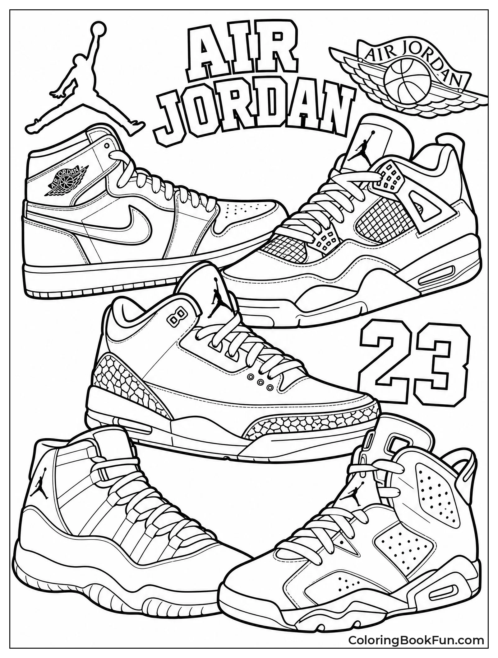 Air Jordan Sneakers in Collage Layout