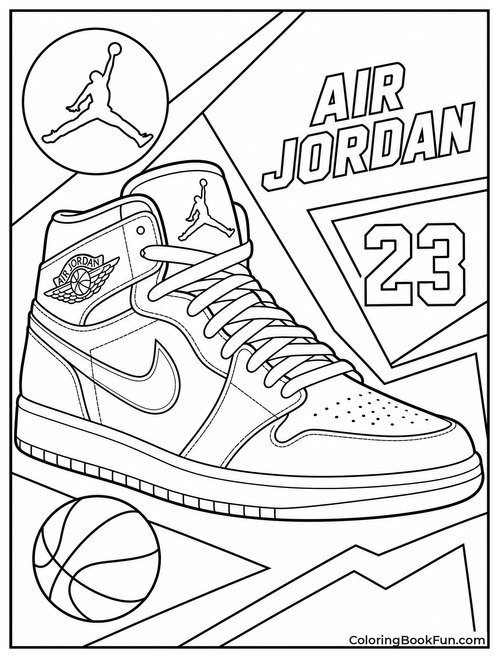 Futuristic Air Jordan with Geometric Patterns