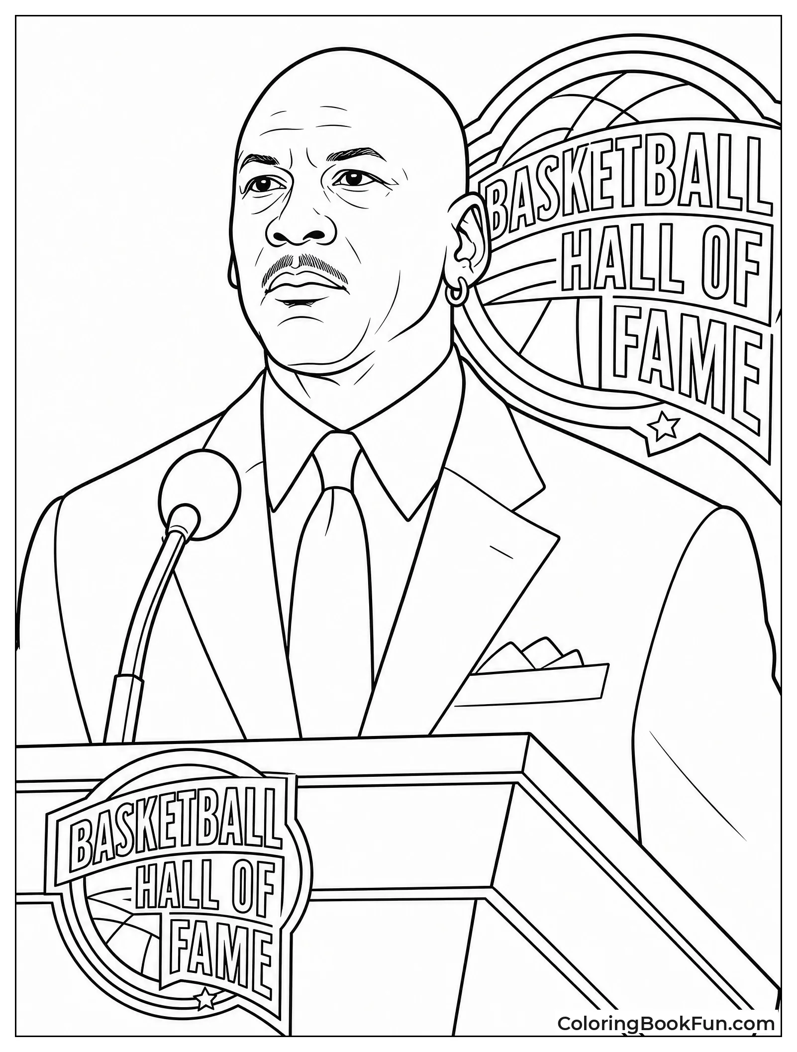 Serious Hall of Fame Portrait of Michael Jordan