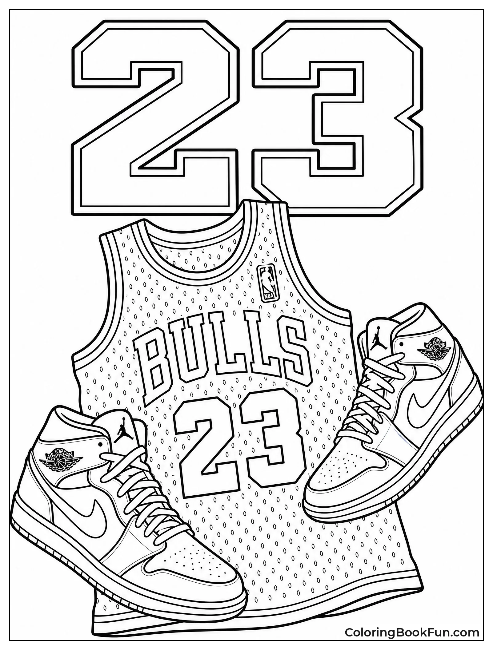 Red Chicago Bulls Jersey Number Twenty Three