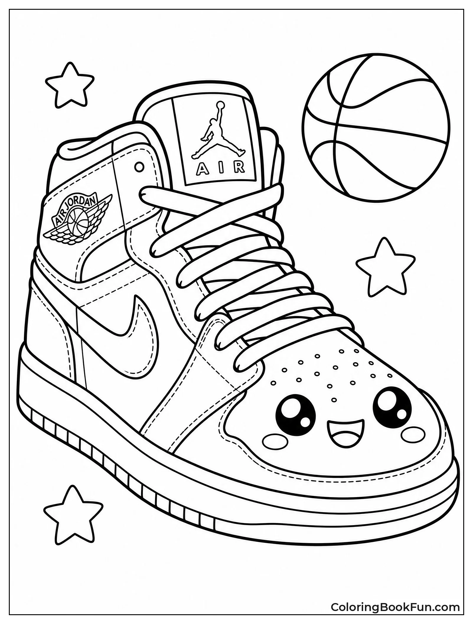 Cute Kawaii Air Jordan with Face