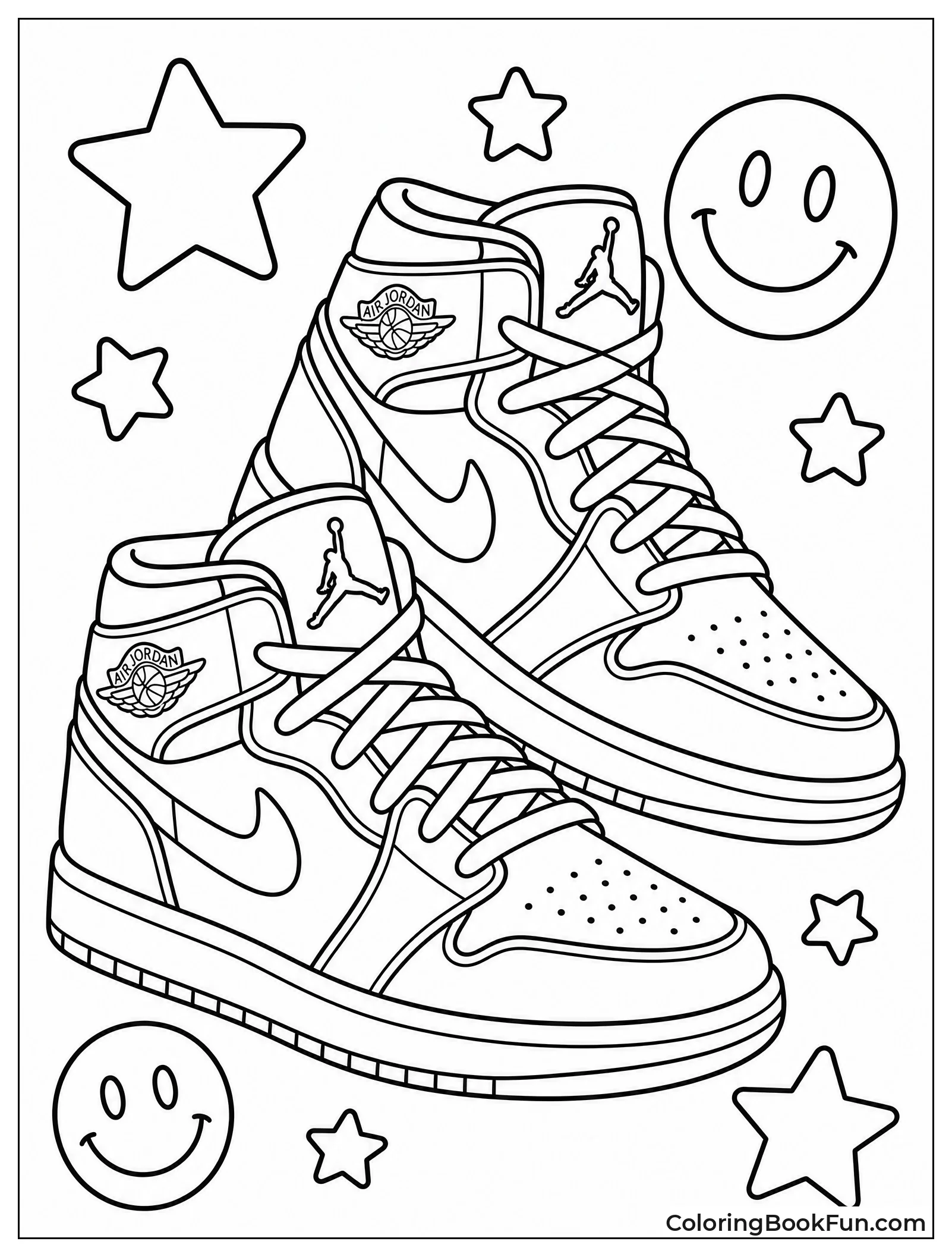 Cute Air Jordan Shoes with Playful Stars