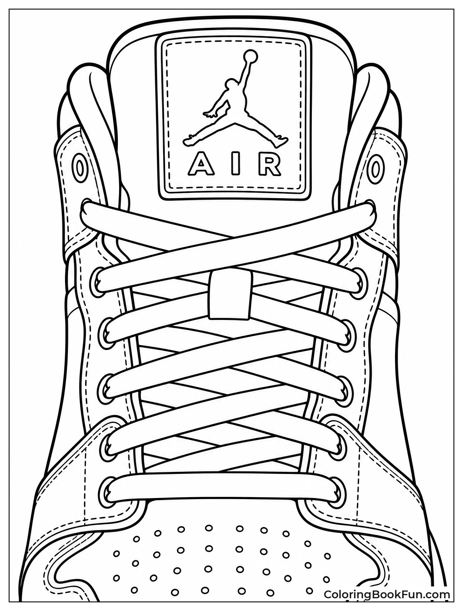 Close Up of Air Jordan Laces