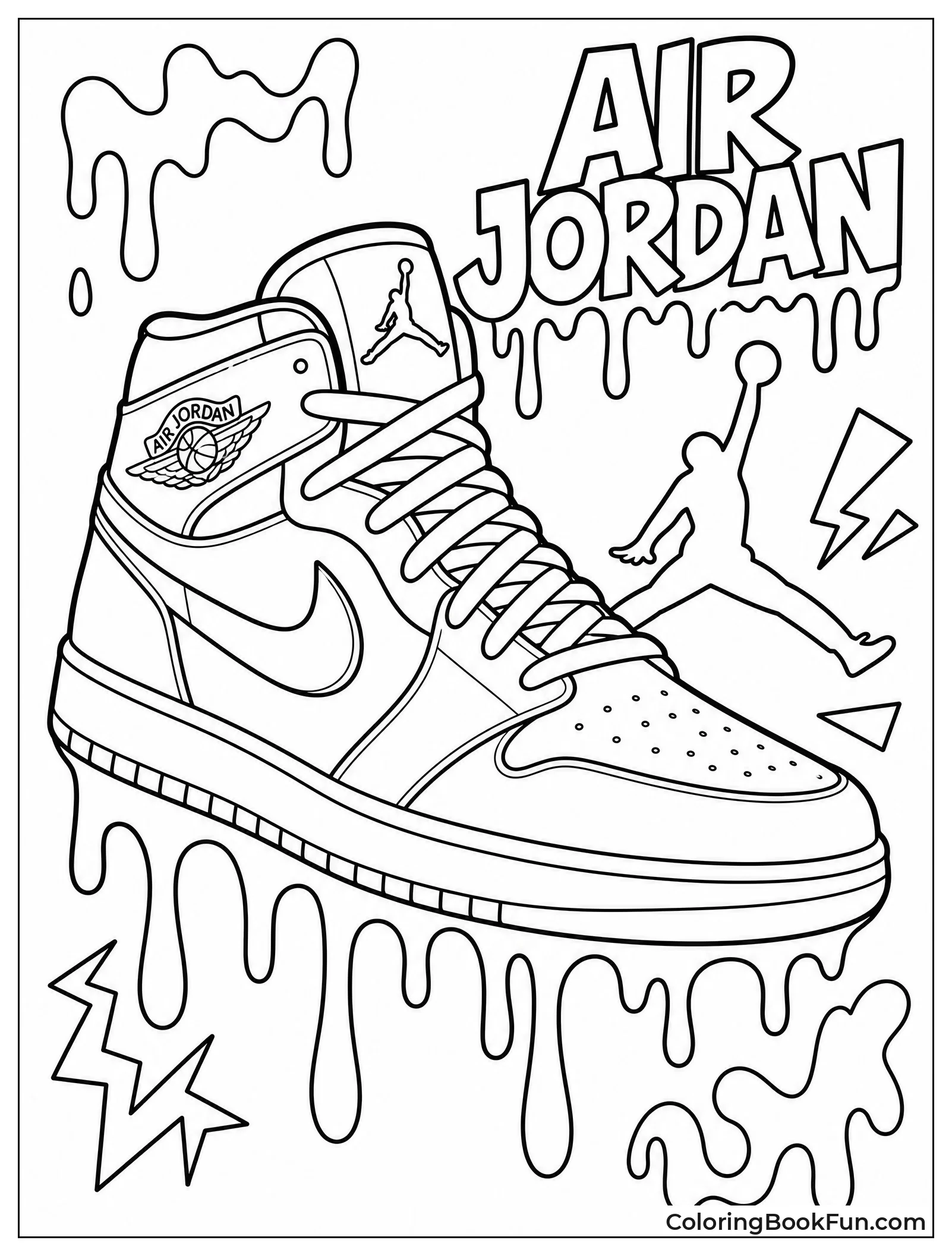 Air Jordan Shoe with Dripping Paint