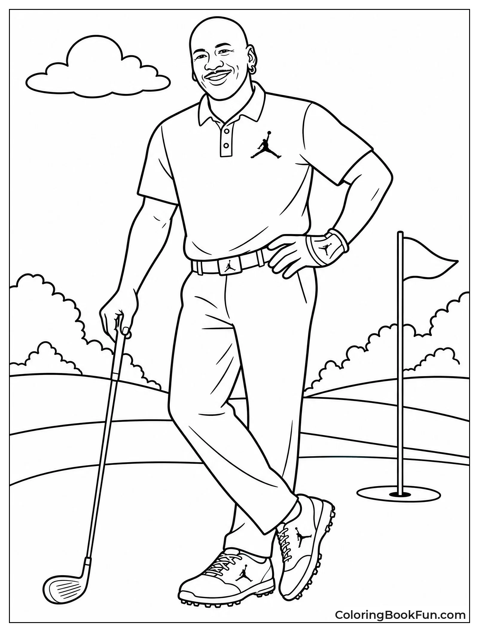 Michael Jordan Swinging Golf Club