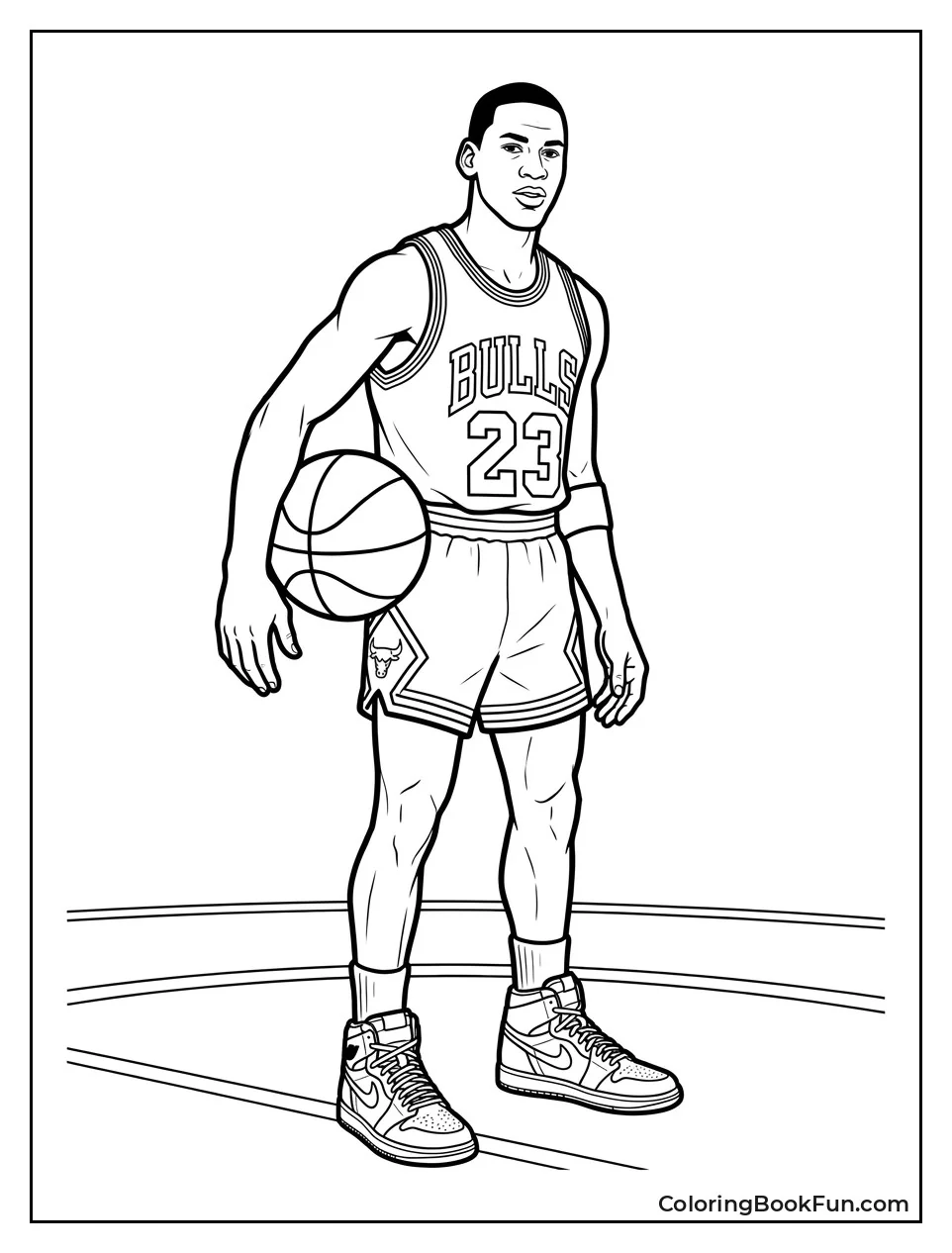 Young Michael Jordan in Rookie Uniform