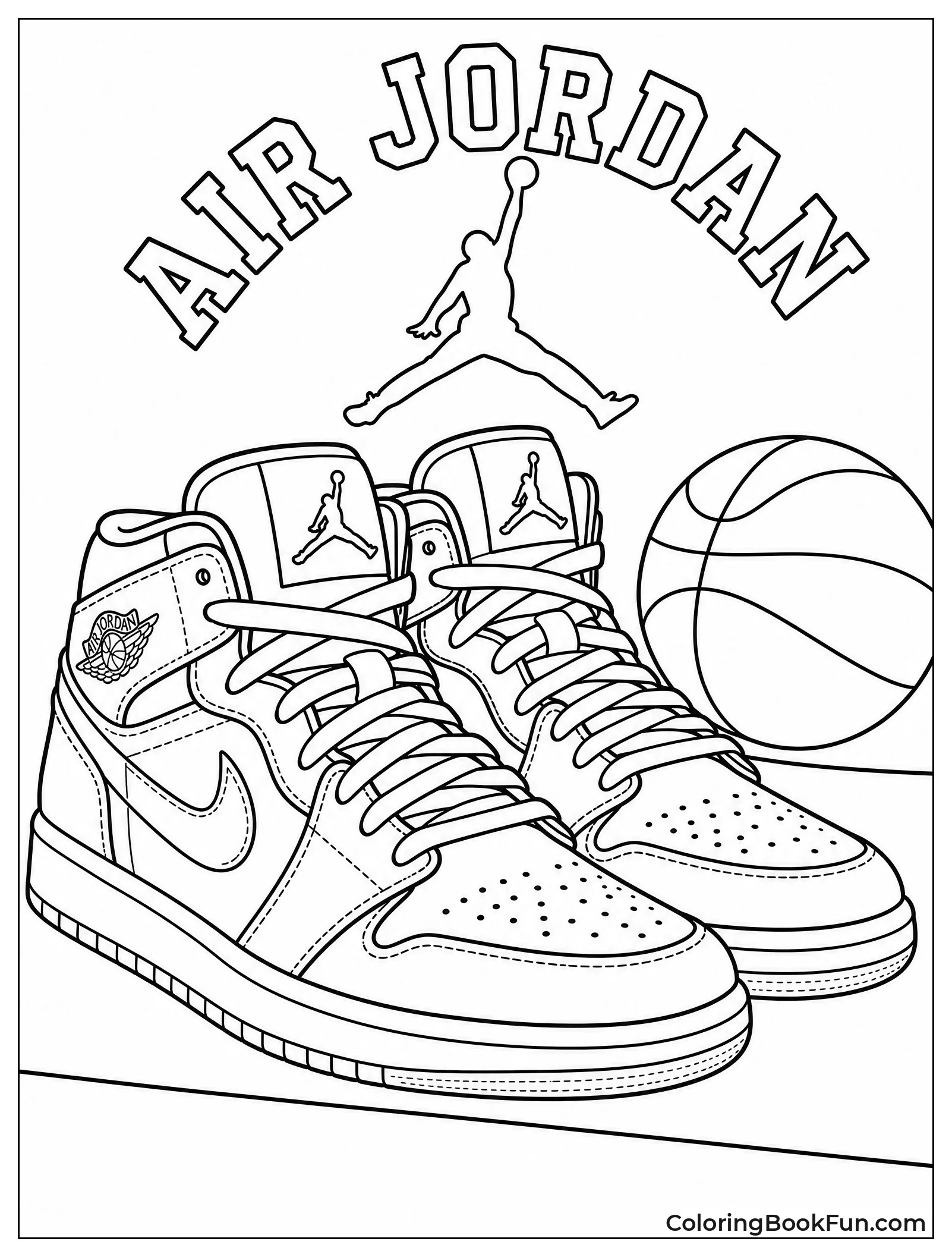 Pair of Jordan Sneakers with Laces