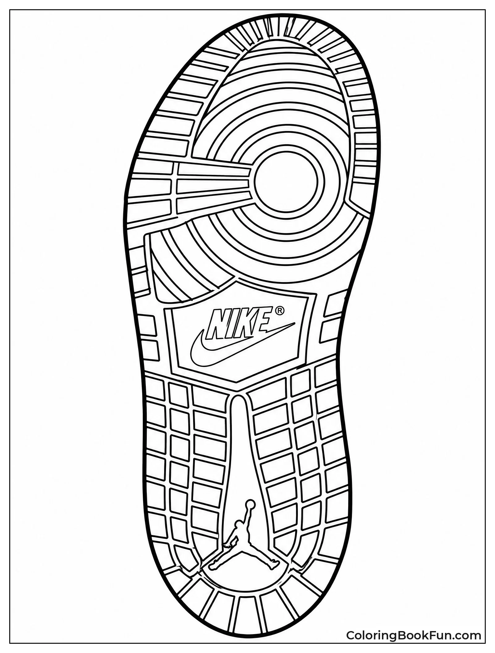 Detailed Rubber Sole with Tread Patterns