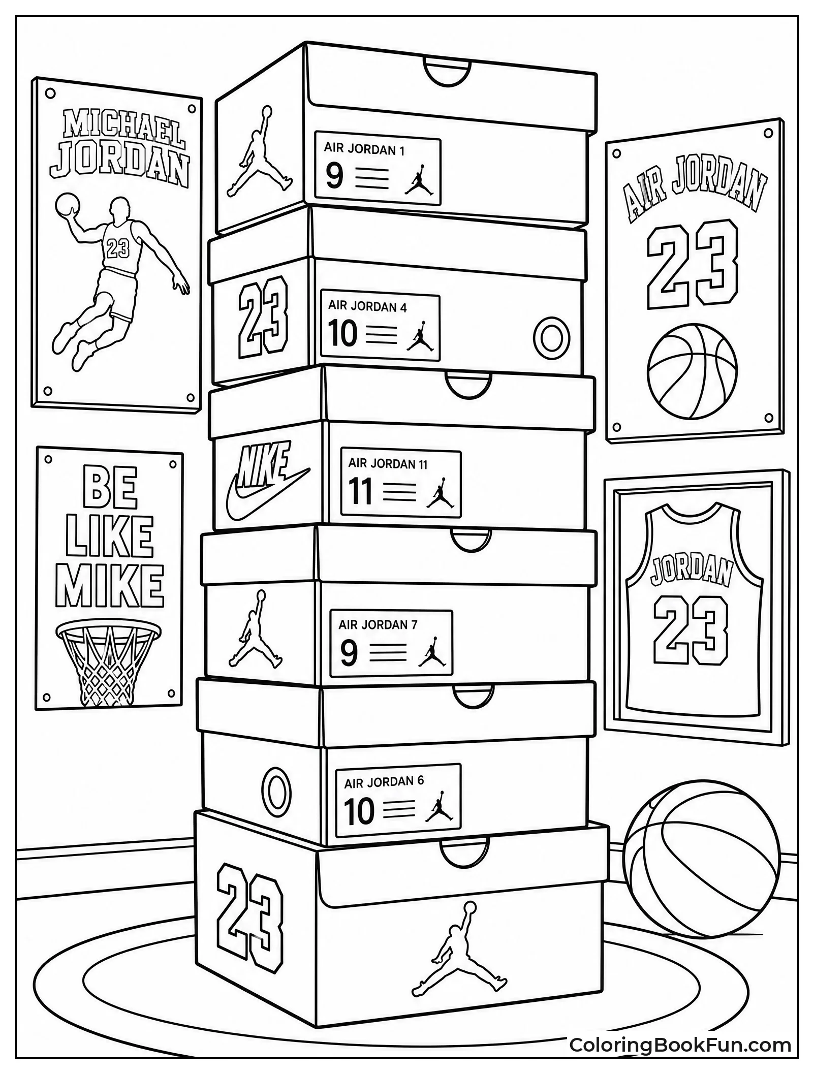 Tall Stack of Jordan Brand Shoeboxes