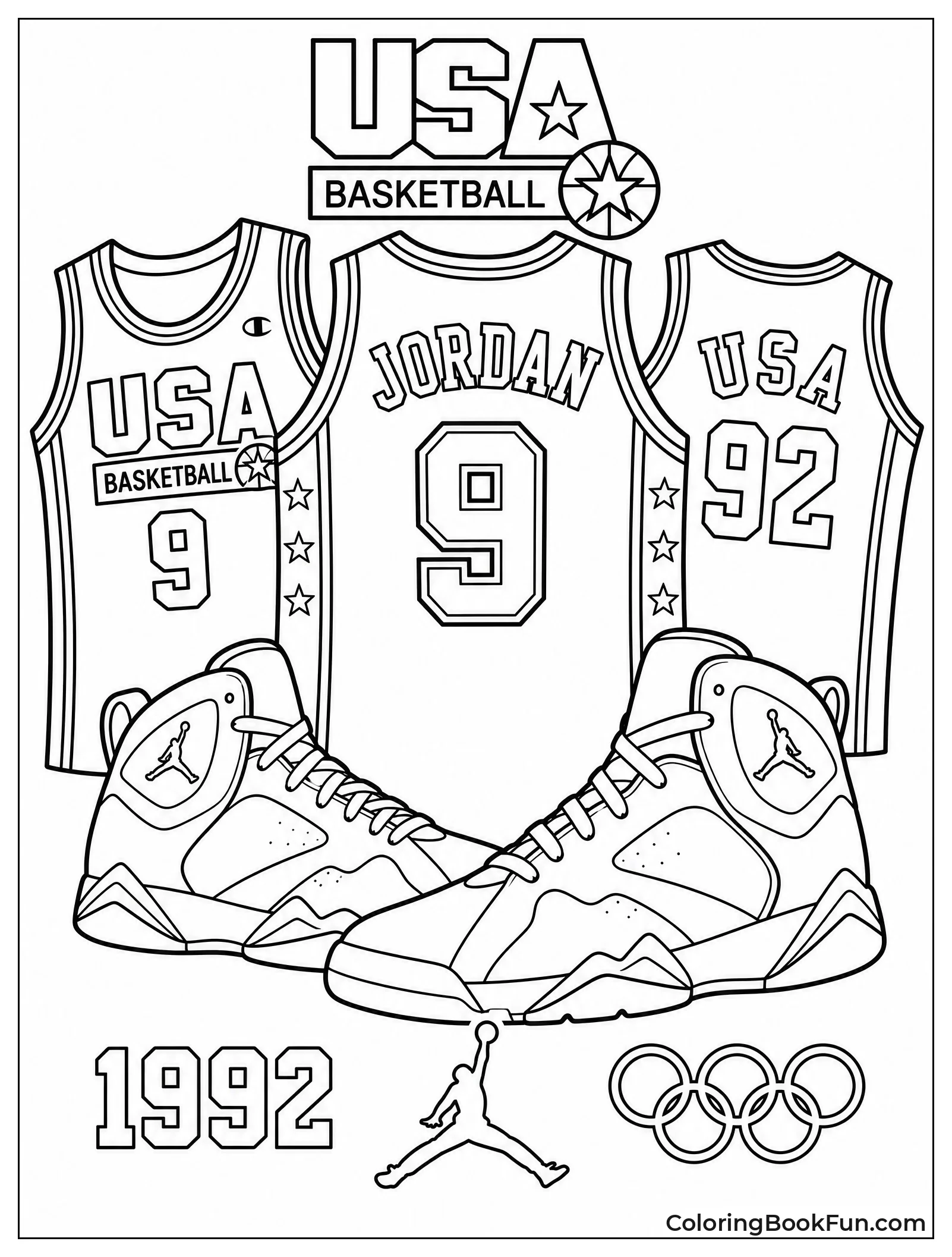 Dream Team Jerseys and Sneakers Display