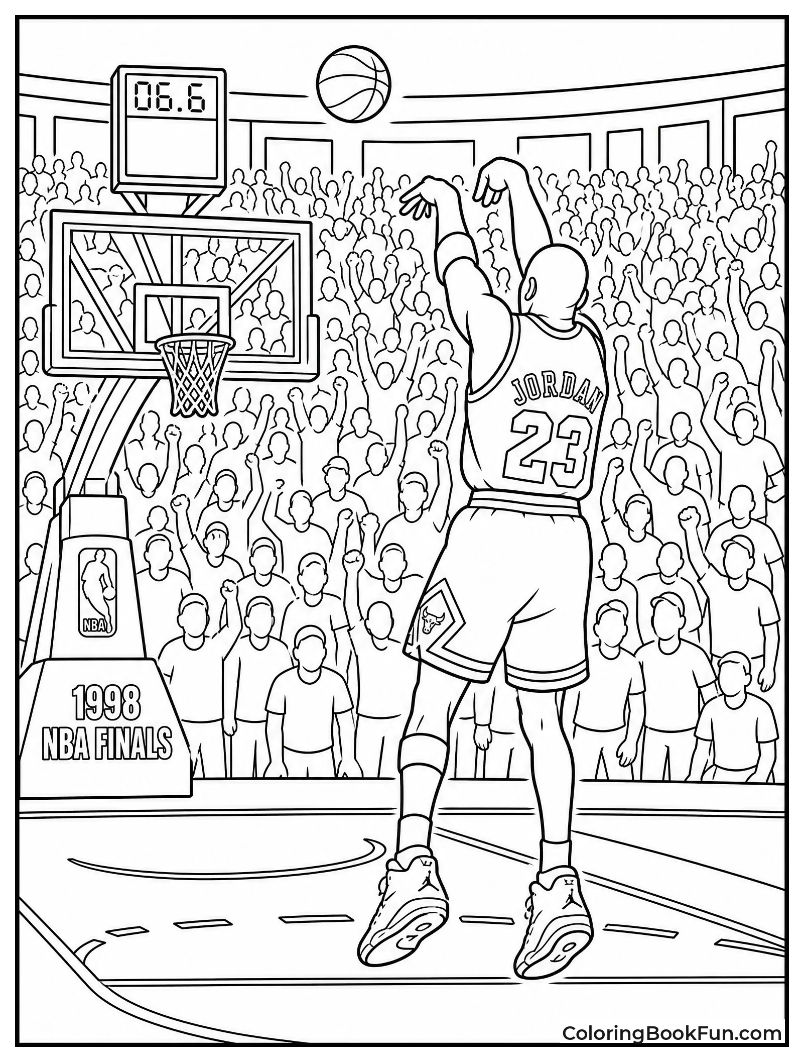Michael Jordan Making the Winning Shot