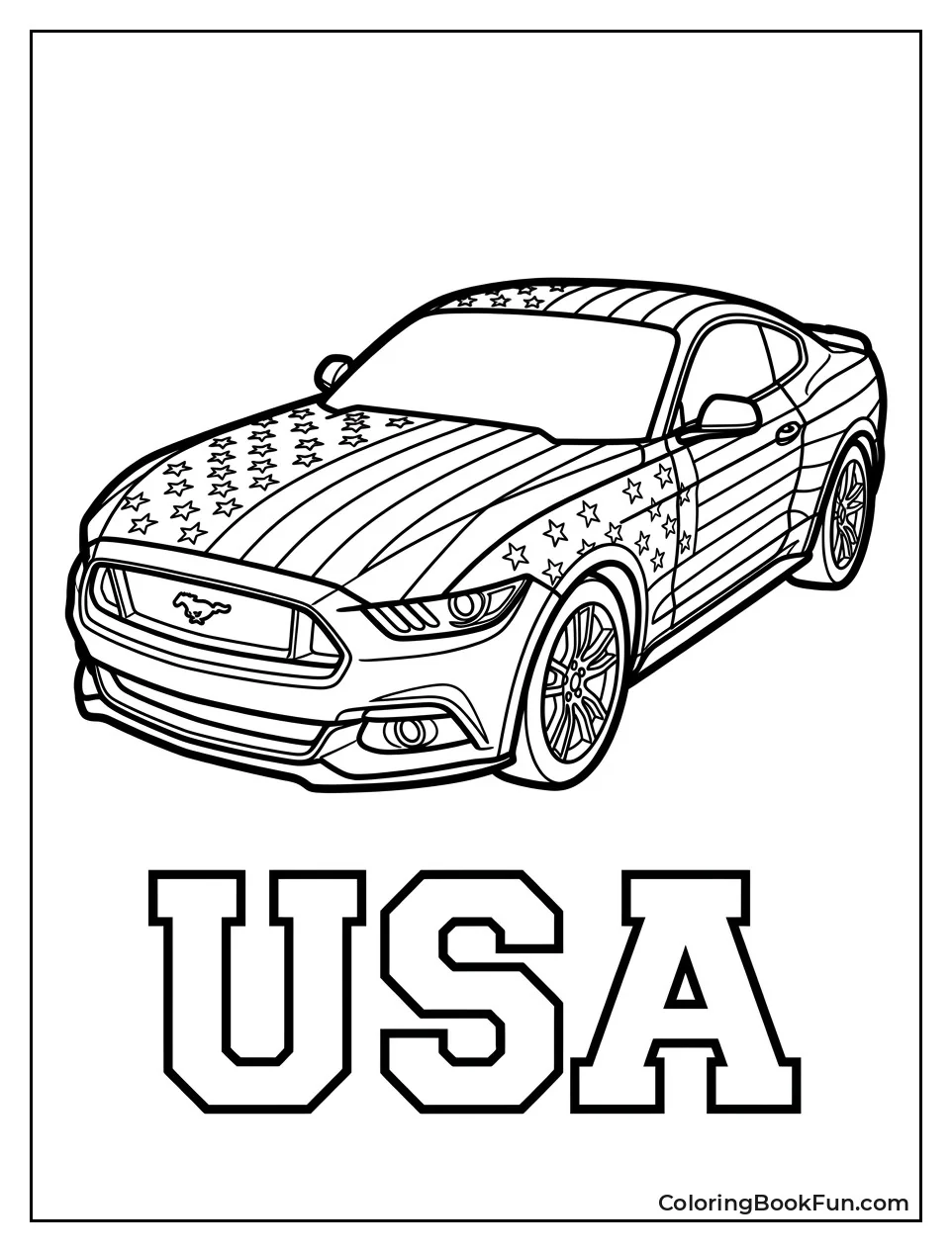 Mustang Shows Off American Flag Paint