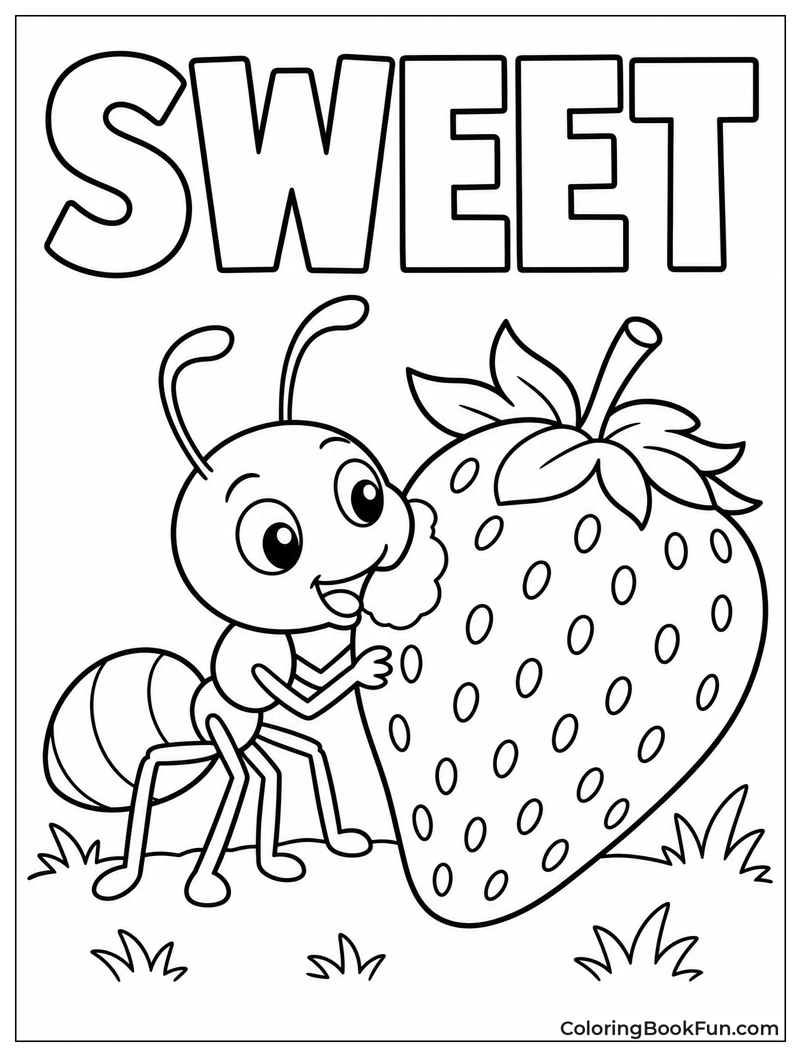 Ant Discovers Giant Strawberry