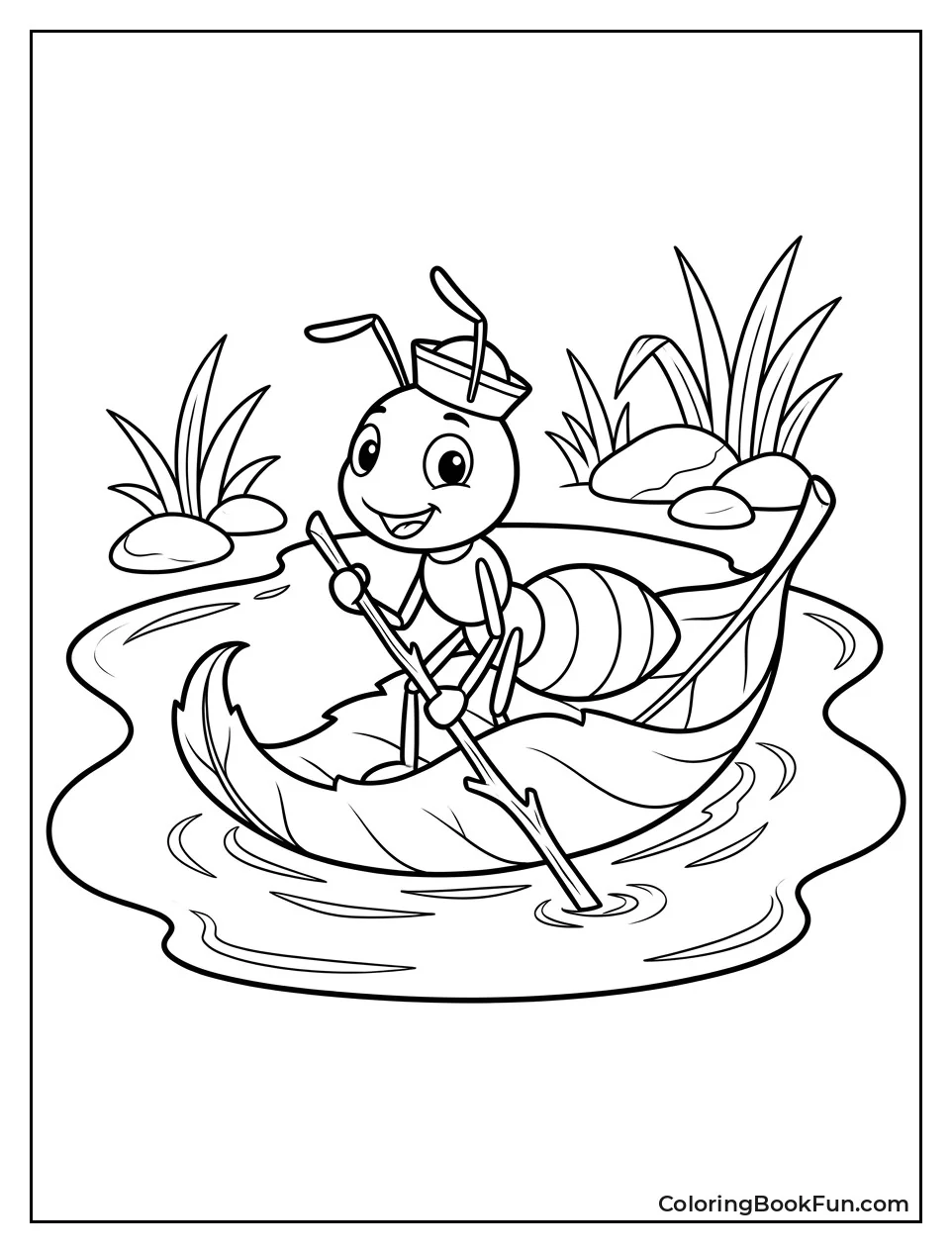 Ant Sails on Leaf