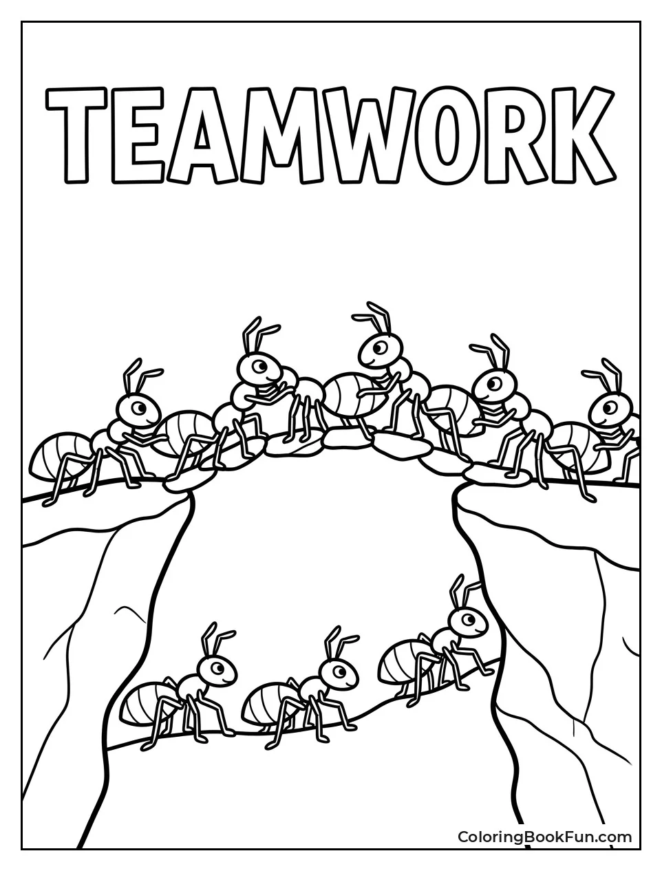 Ants Form Body Bridge