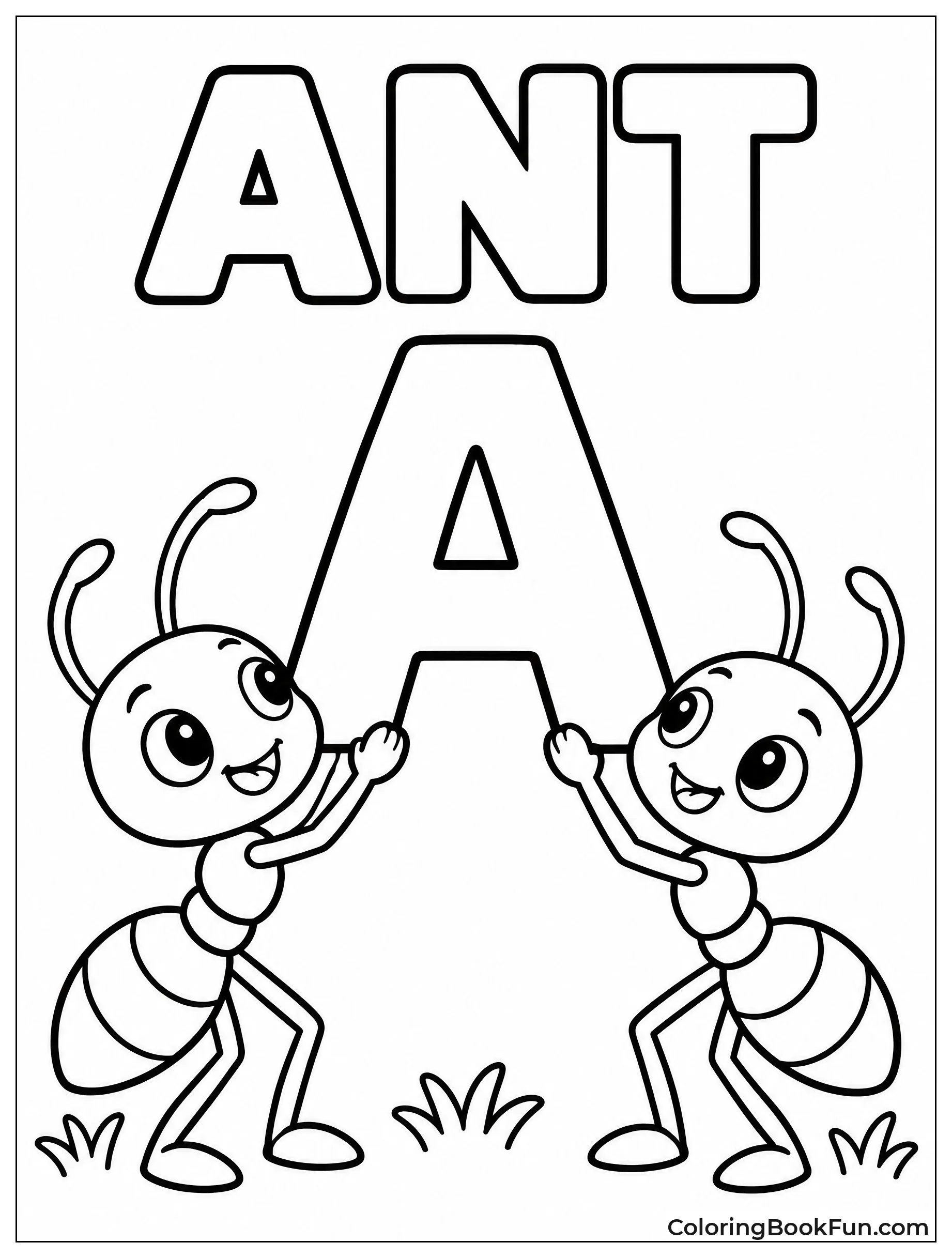 Ants Hold Big Letter A