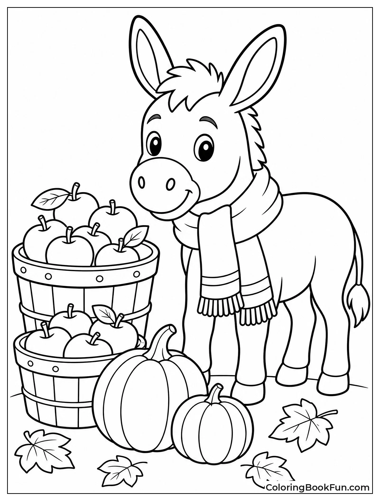 Donkey in Autumn Harvest