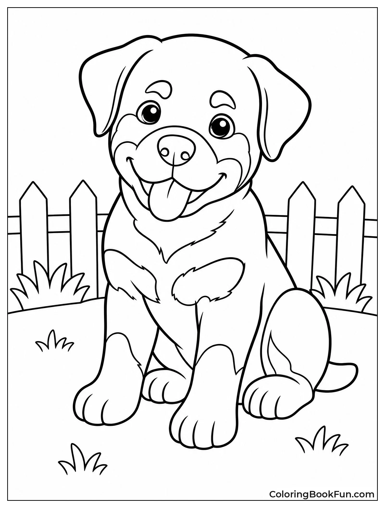 Cute Puppy Playing Happily