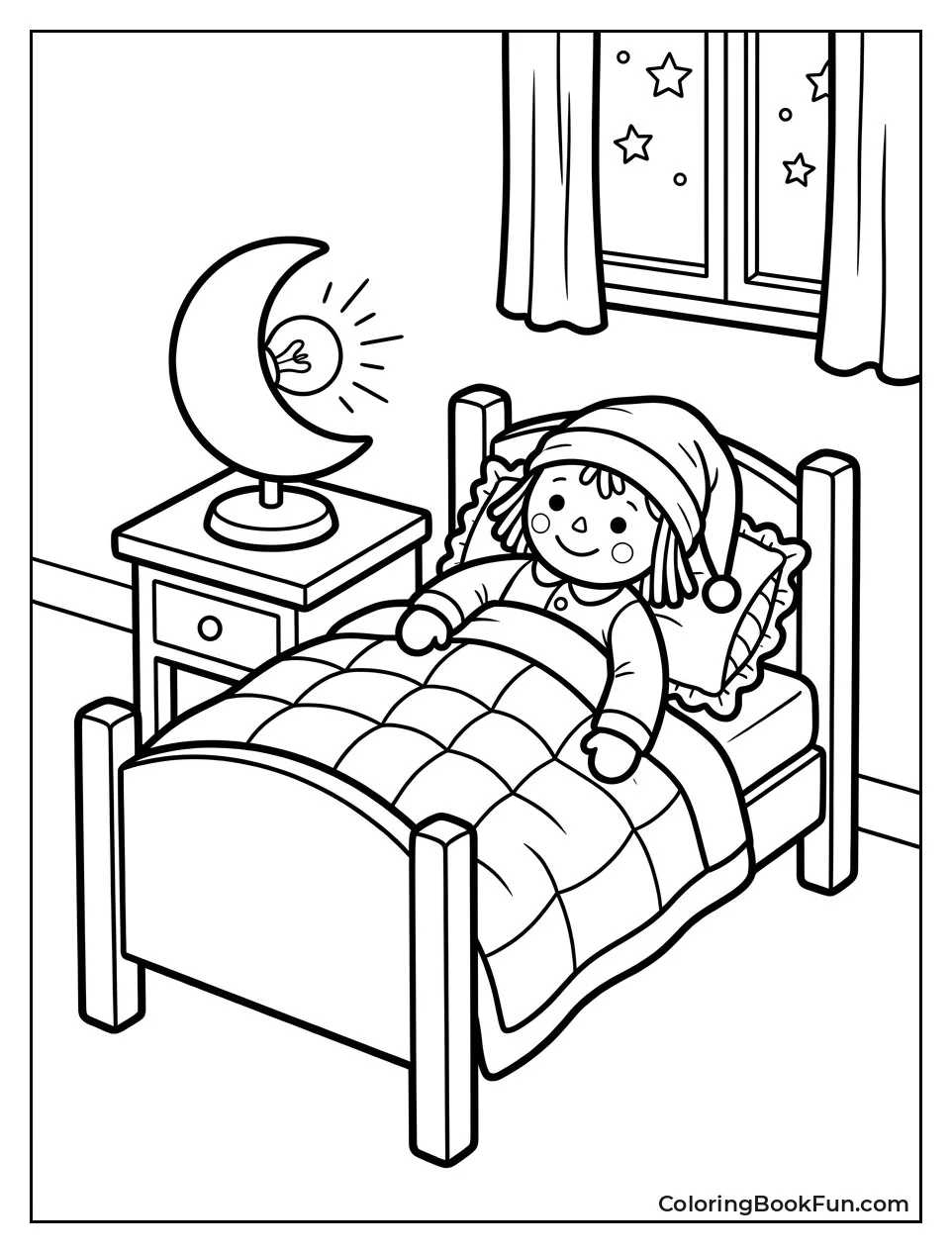 Sleepy Doll in Tiny Bed