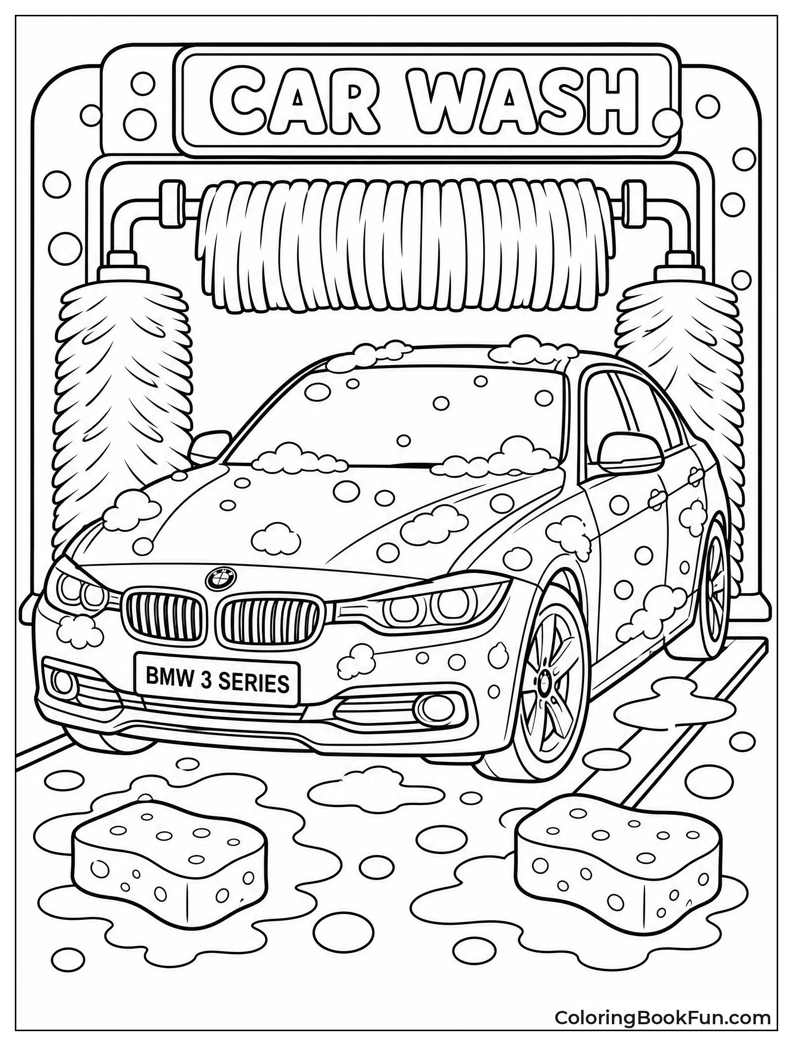 BMW Covered in Soap Bubbles